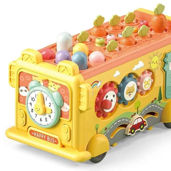 SCHOOL BUS TOY WITH MUSICAL PIANO & LEARNING