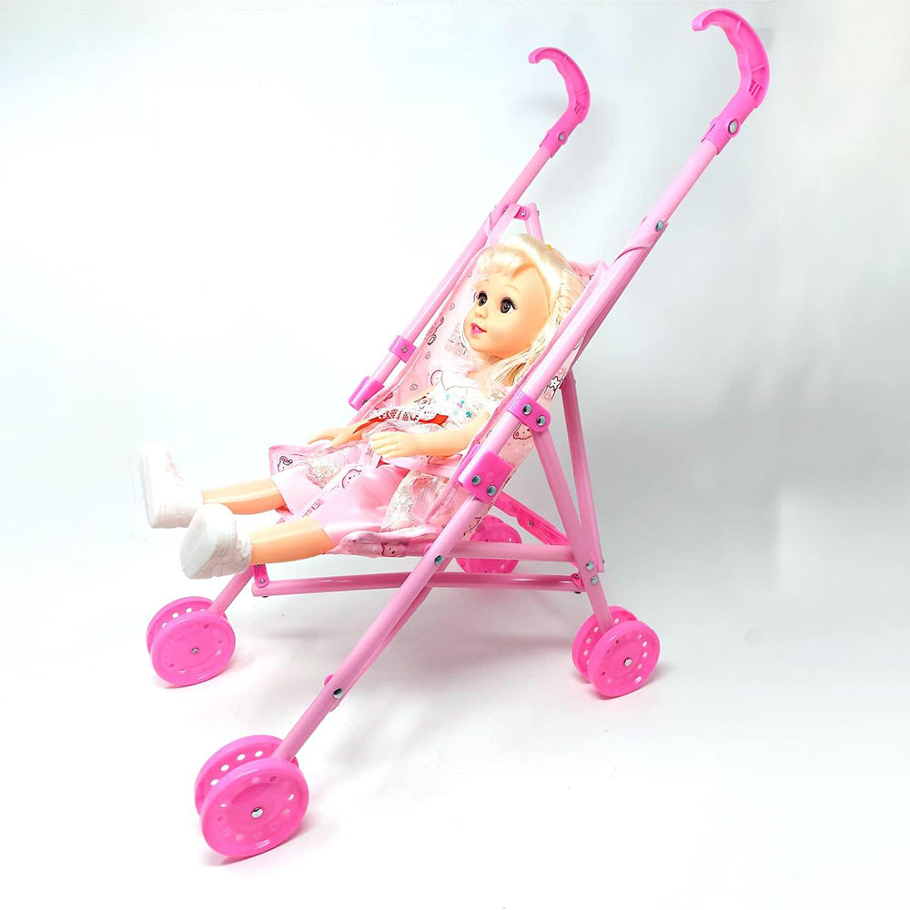 PREMIUM DOLL'S PRAM WITH DOLL