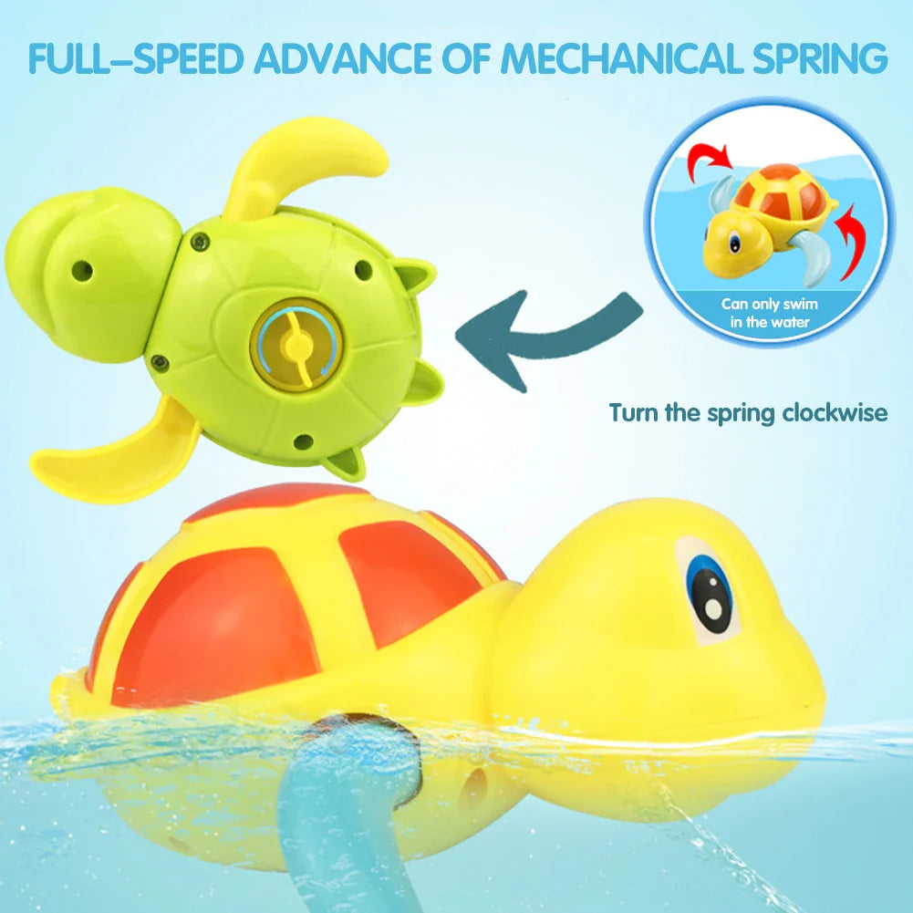 2 PCS NEWBORN CUTE TURTLE BATH TOYS