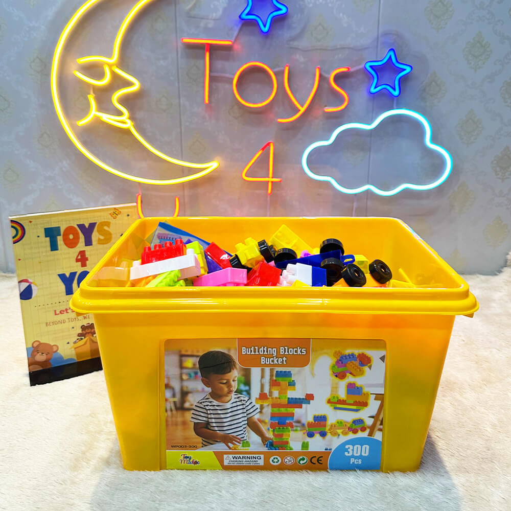 WONDER-PLAY BLOCKS BUCKET - 300 PC