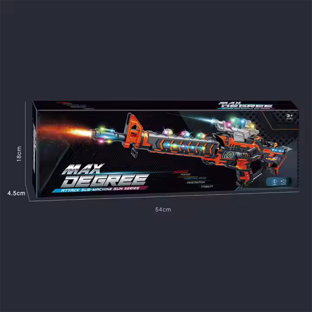 BATTERY OPERATED TOY GUN WITH ELECTRIC FLASH LIGHT