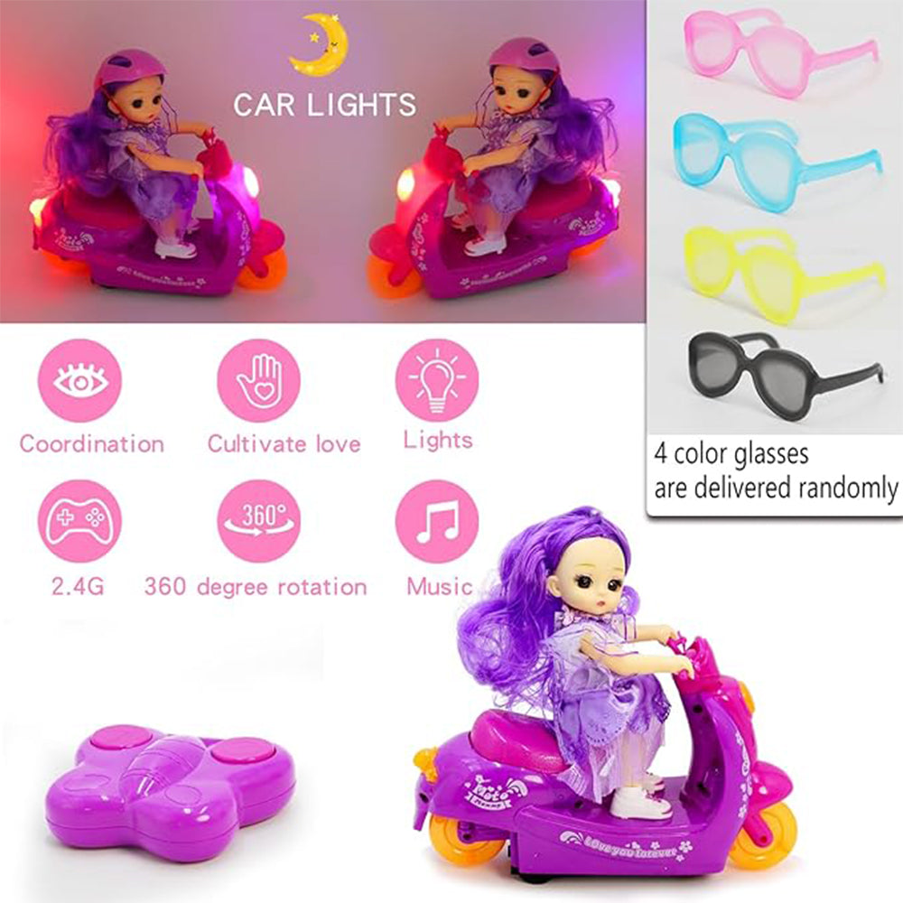 RC GIRLMOTOR WITH LIGHT & SOUND TOY