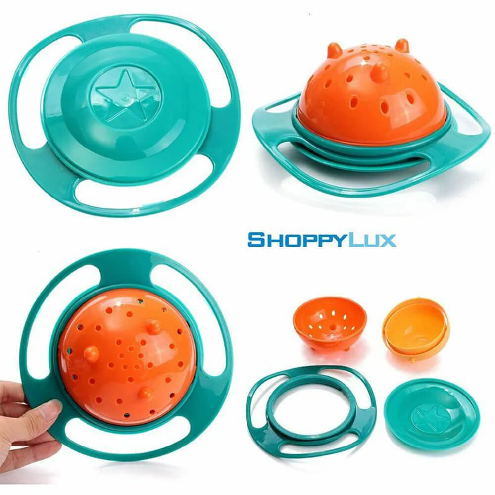 360 ROTATING UNIVERSAL GYRO NON SPILL BOWL