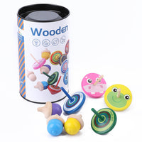 Thumbnail for 17 PCS MINI WOODEN SPINNING TOP