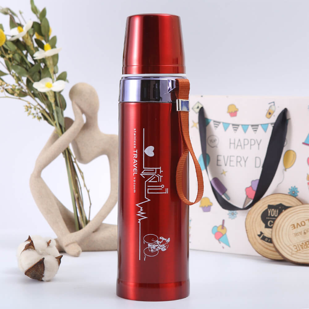 STYLISH DOUBLE LAYER STAINLESS STEEL VACUUM INSULATED BOTTLE