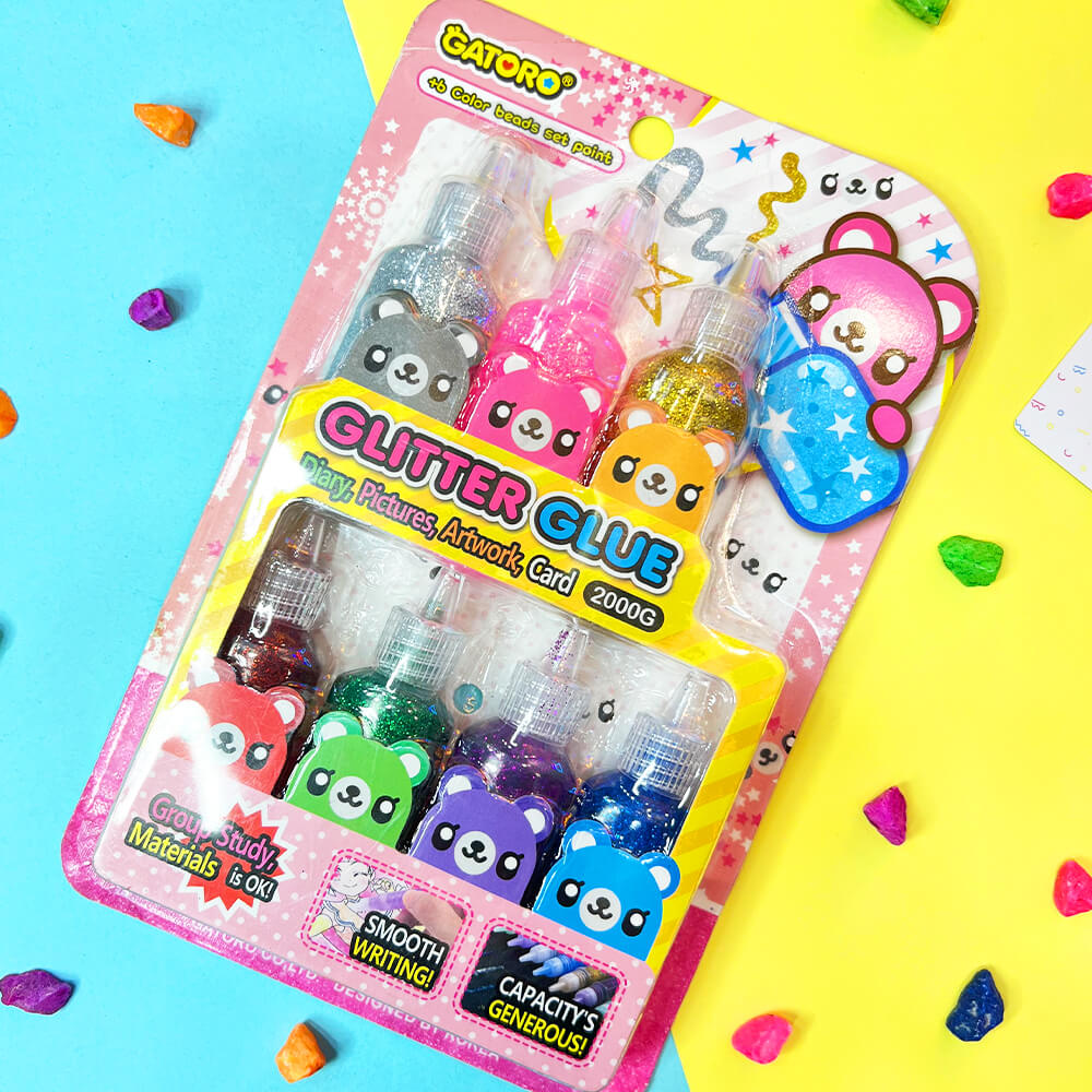 PACK OF 7 - GLITTER GLUE FOR KIDS