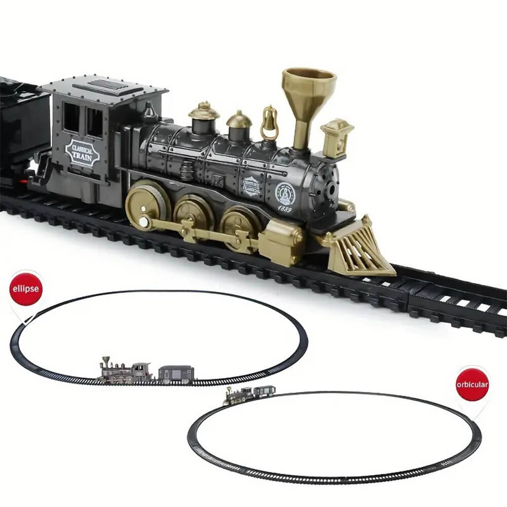 CLASSIC ELECTRIC TRAIN SET WITH 2 CARRIAGES & TRACKS