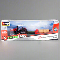 Thumbnail for BBURAGO MASSEY FERGUSSON TRACTOR WITH BALE TRAILER - 10CM