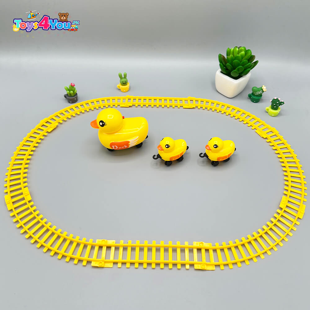 YELLOW DUCK ELECTRIC RAIL TOY FOR KIDS