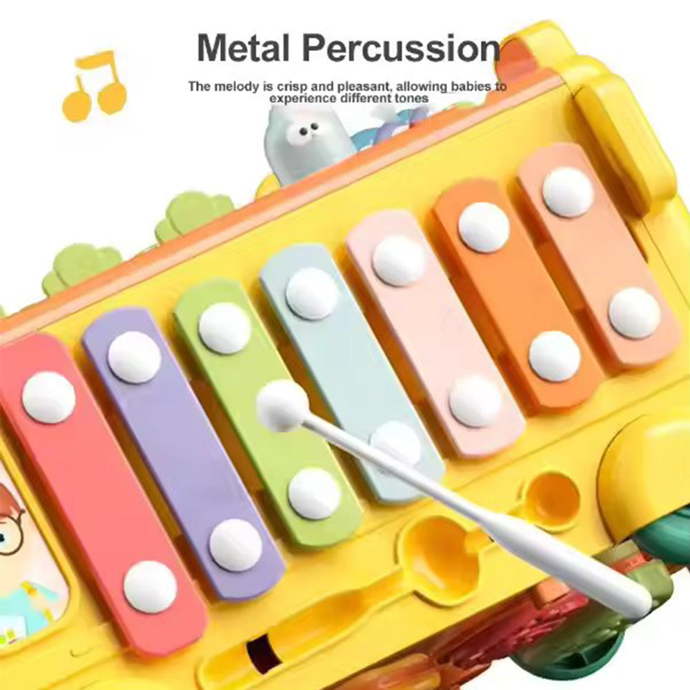 SCHOOL BUS TOY WITH MUSICAL PIANO & LEARNING