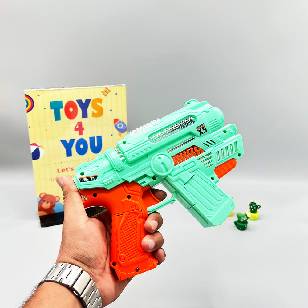 AUTO BUBBLE GUN WITH LIGHT & MUSIC