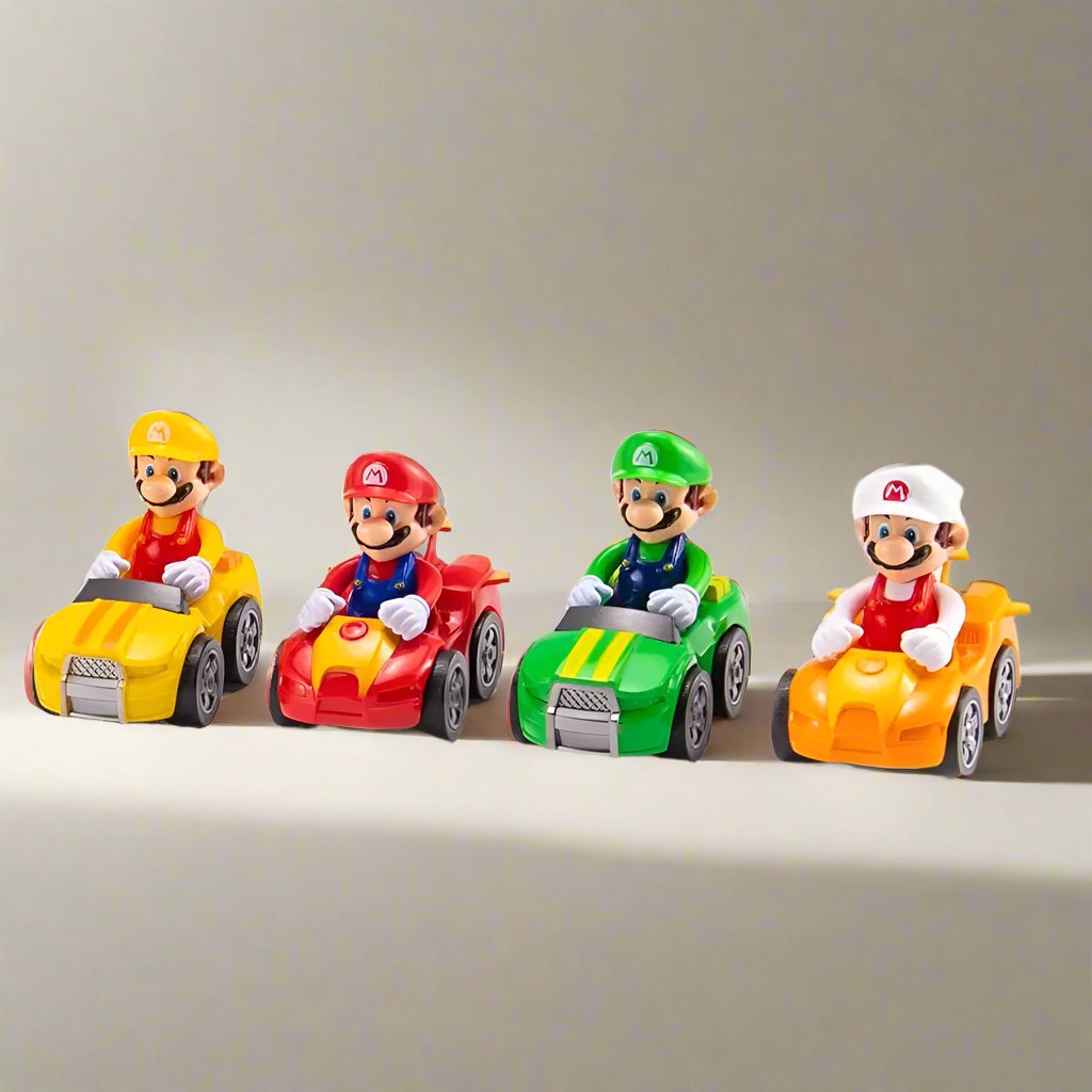 SUPER MARIO RACING CAR TOY - 4 PCS