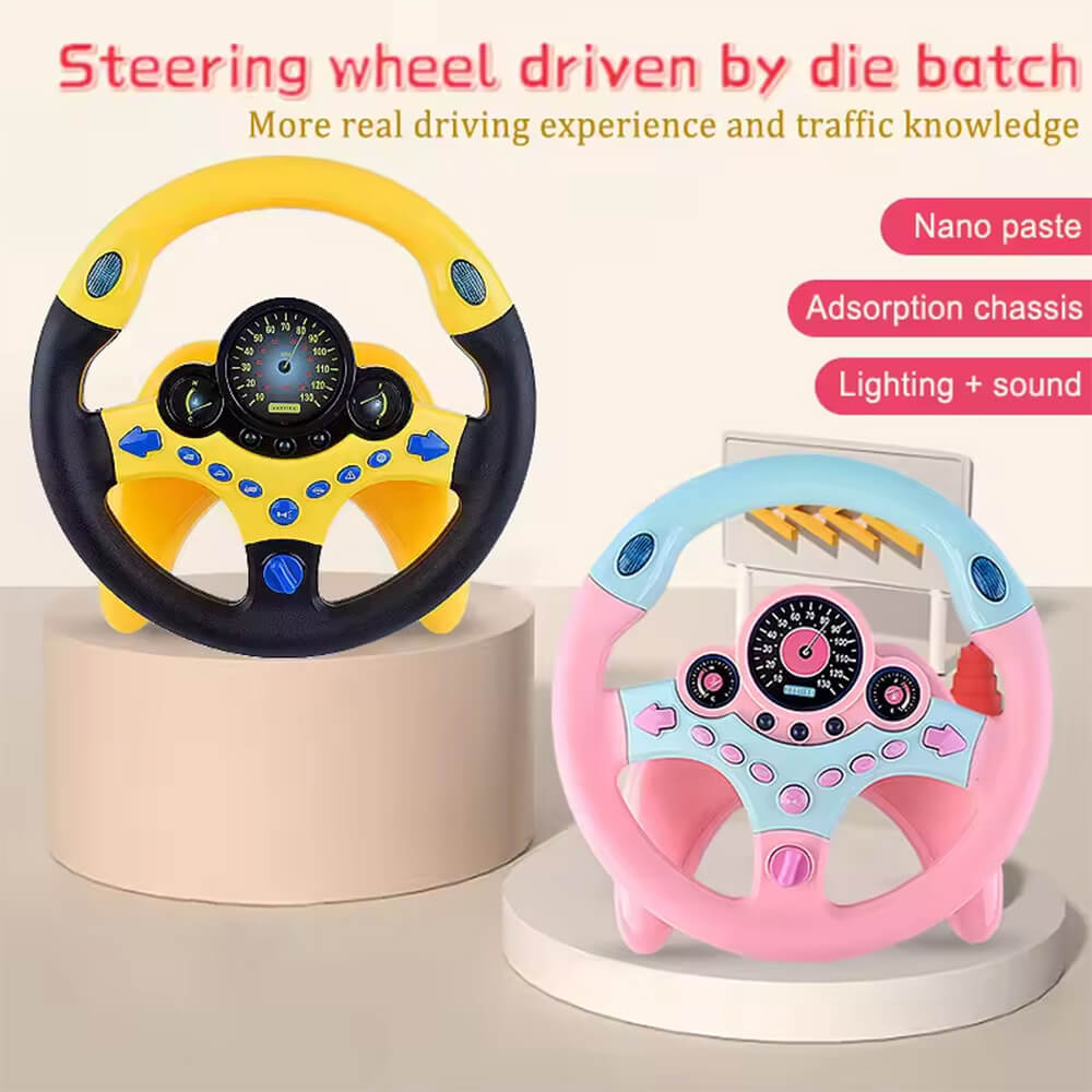 SIMULATED DRIVING STEERING WHEEL TOY WITH MUSICAL KEY