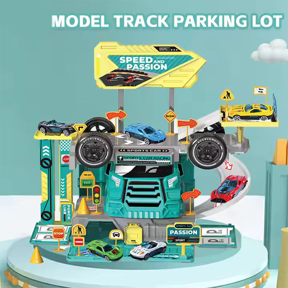 DIY 2 IN 1 TRUCK TRACK FOR CARS CONSTRUCTION - 46PCS