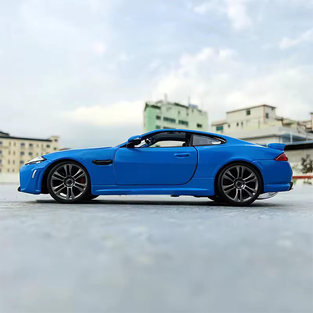 BBURAGO 1:24 JAGUAR XKR-S BLUE ROADSTER ALLOY DIECAST MODEL