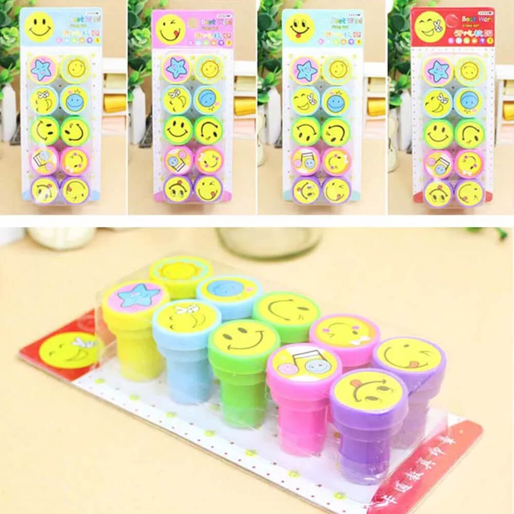 SMILY & EMOJI STAMP FOR KIDS - 10 PCS