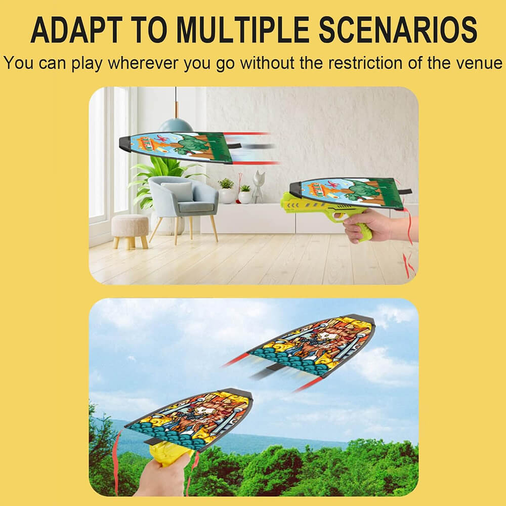 FLYING LAUNCHER AIRPLANE KITE FOR KIDS