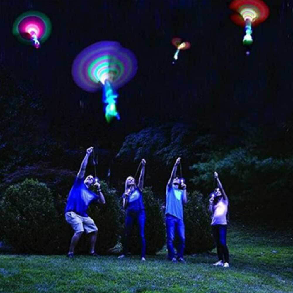 SLINGSHOT FLYING COPTER WITH LED LIGHTS - PACK OF 5