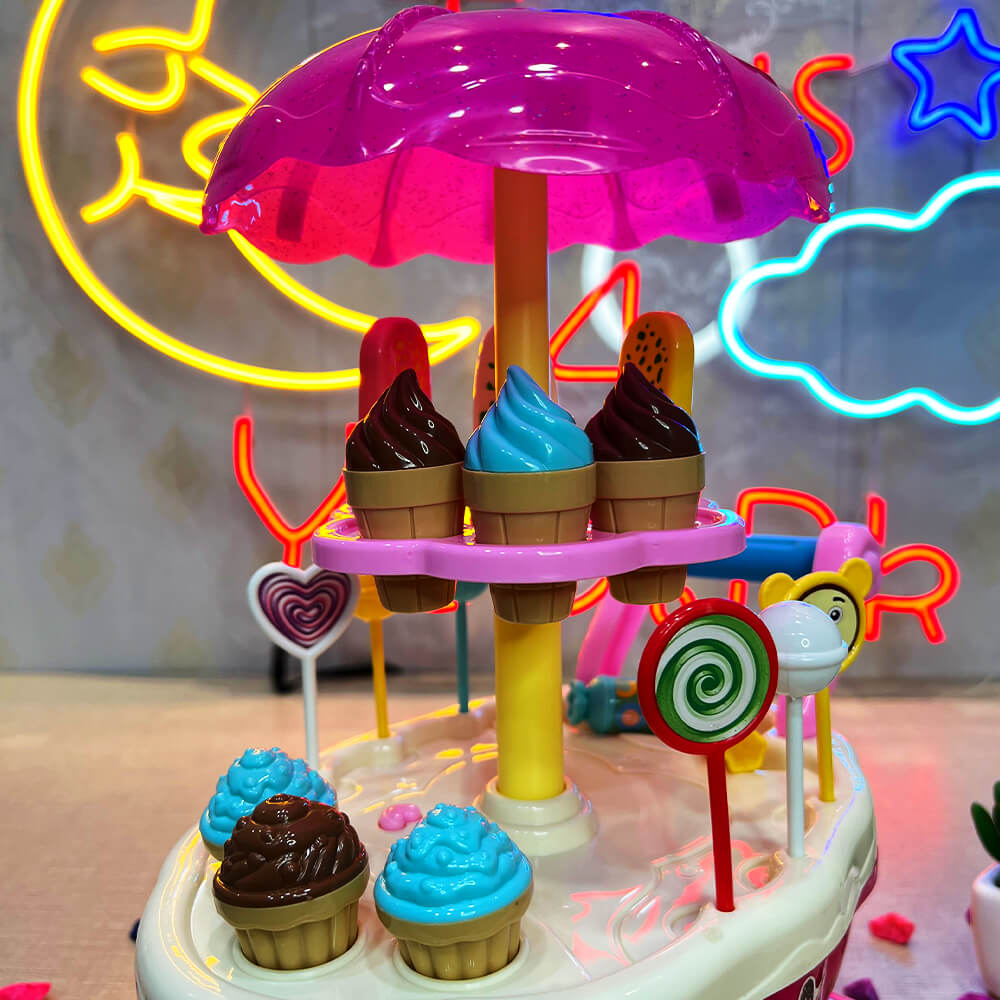 MINI SWEET ICE CREAM CAR - 38 PCS