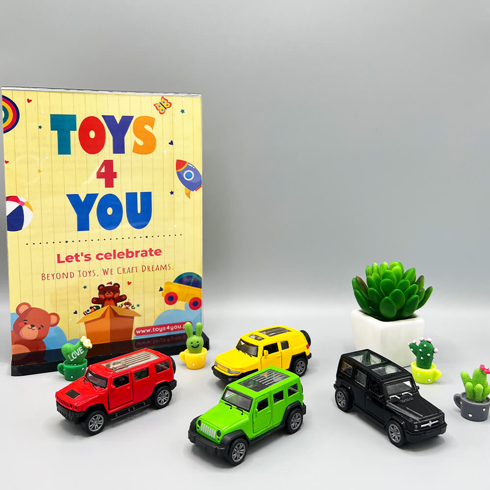 KIDS MINI METAL CAR COLLECTION - 4 PCS