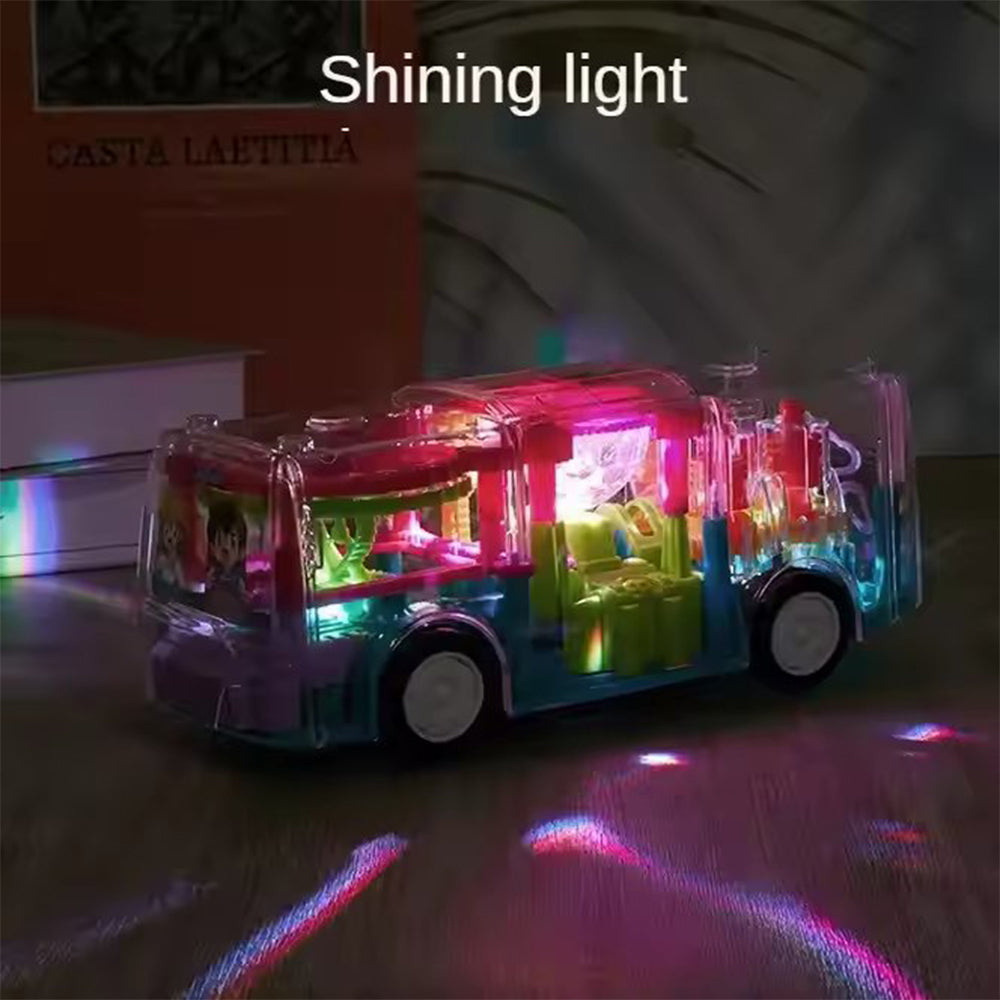 TRANSPARENT LIGHT MUSIC BUS TOY