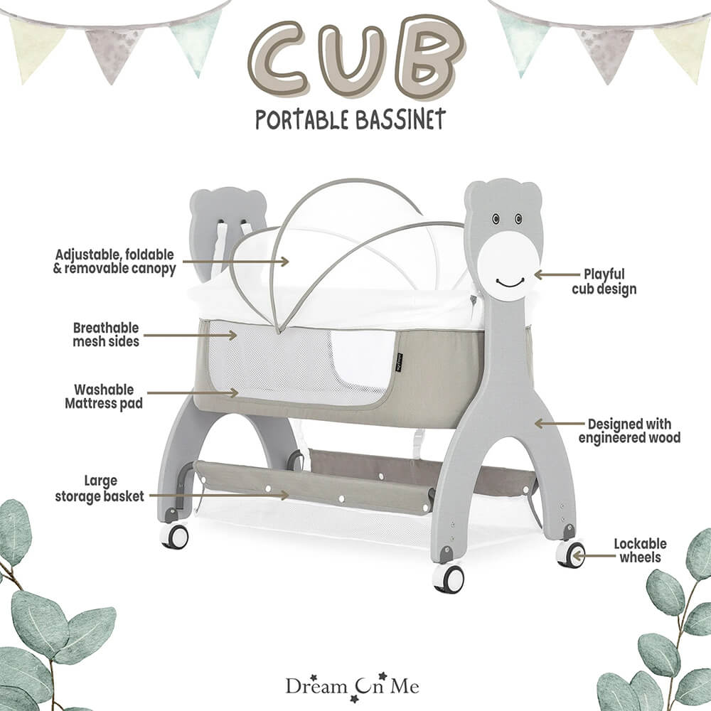 NEWBORN BABY CRADLE WITH CUTE BEAR DESIGN