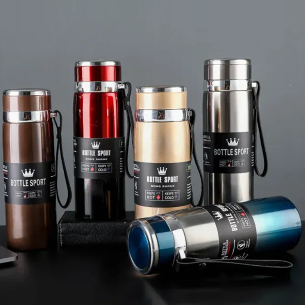 DOUBLE STAINLESS STEEL VACUUM FLASK WATER BOTTLE 800ML