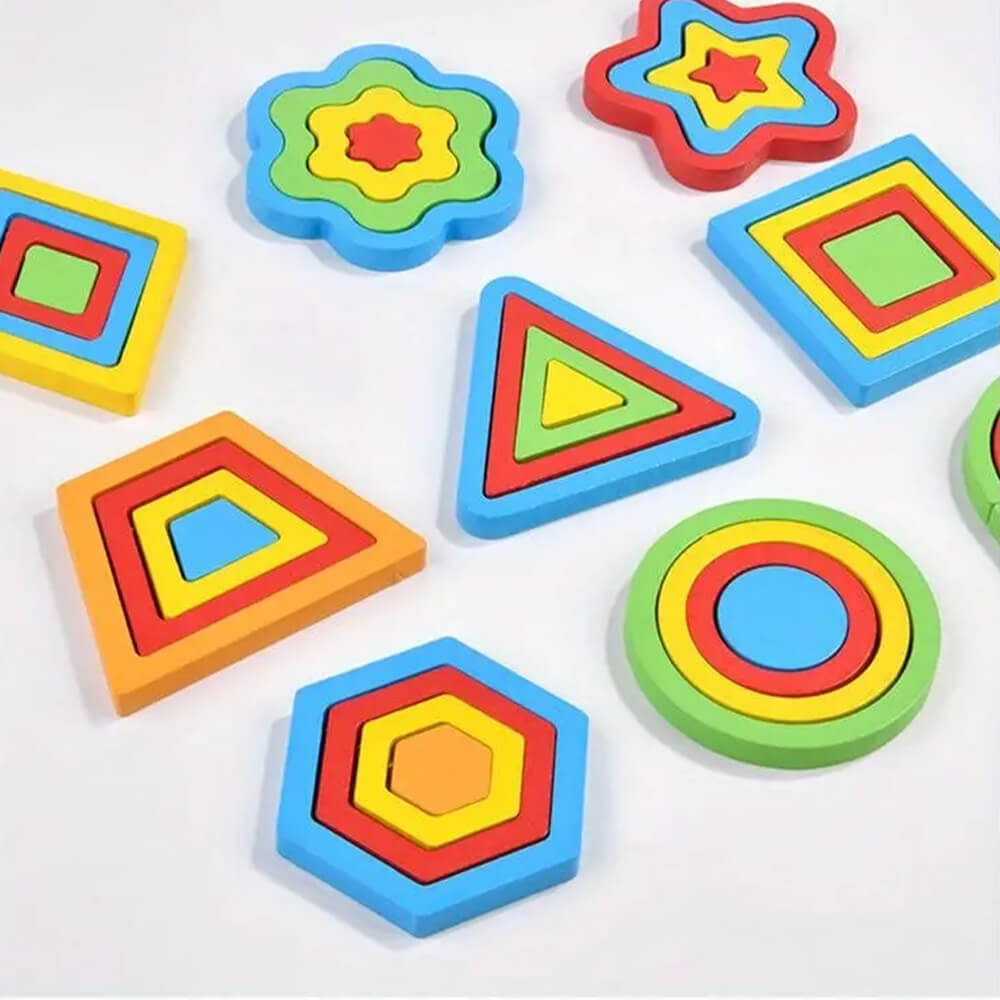 3D WOODEN GEOMETRY PUZZLES GAMES