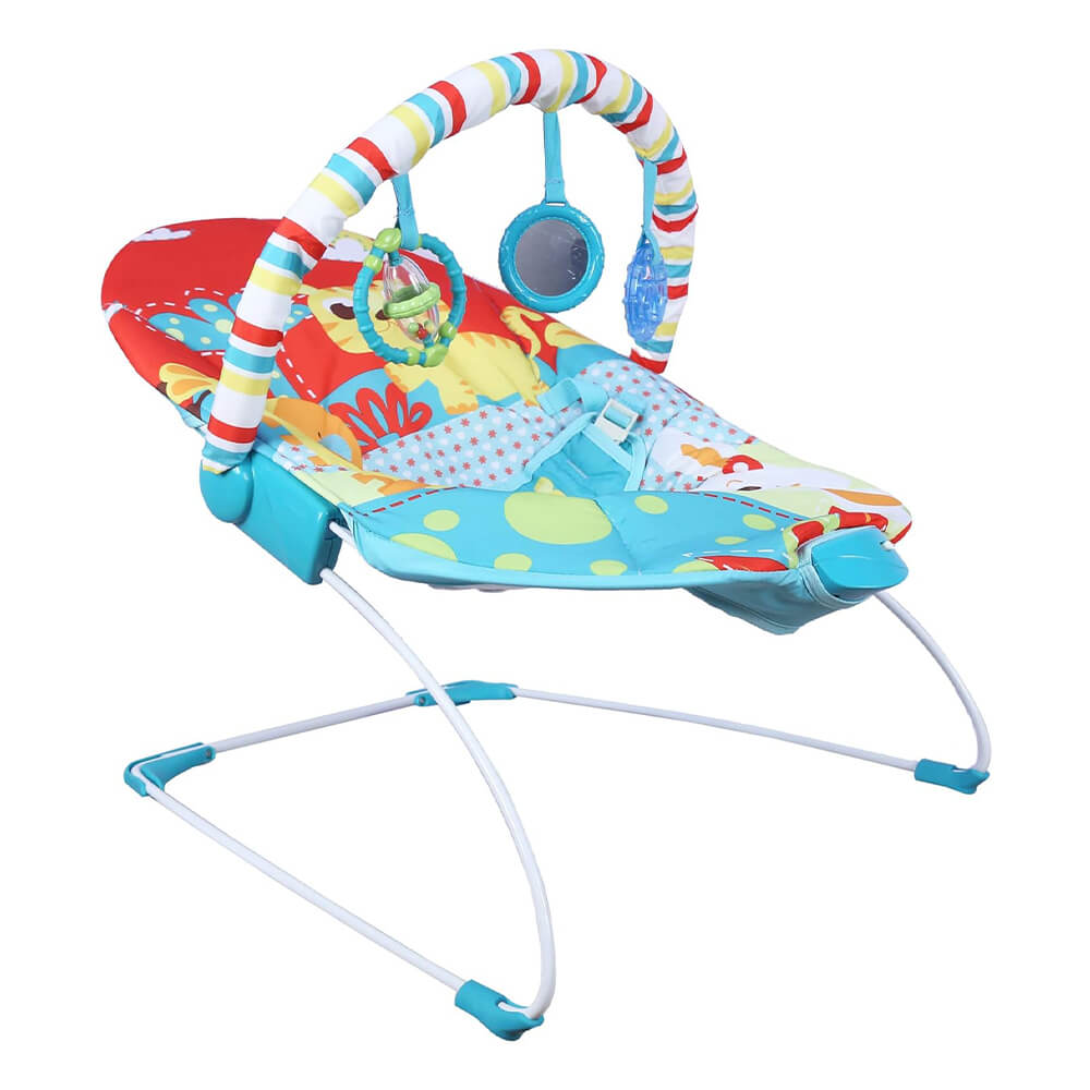 MASTELA BABY BOUNCER WITH ATTAHCED TOYS - MULTI COLOR