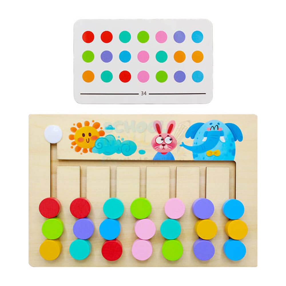 7 COLOR LEARNING EDUCATIONAL WOODEN PUZZLE GAME