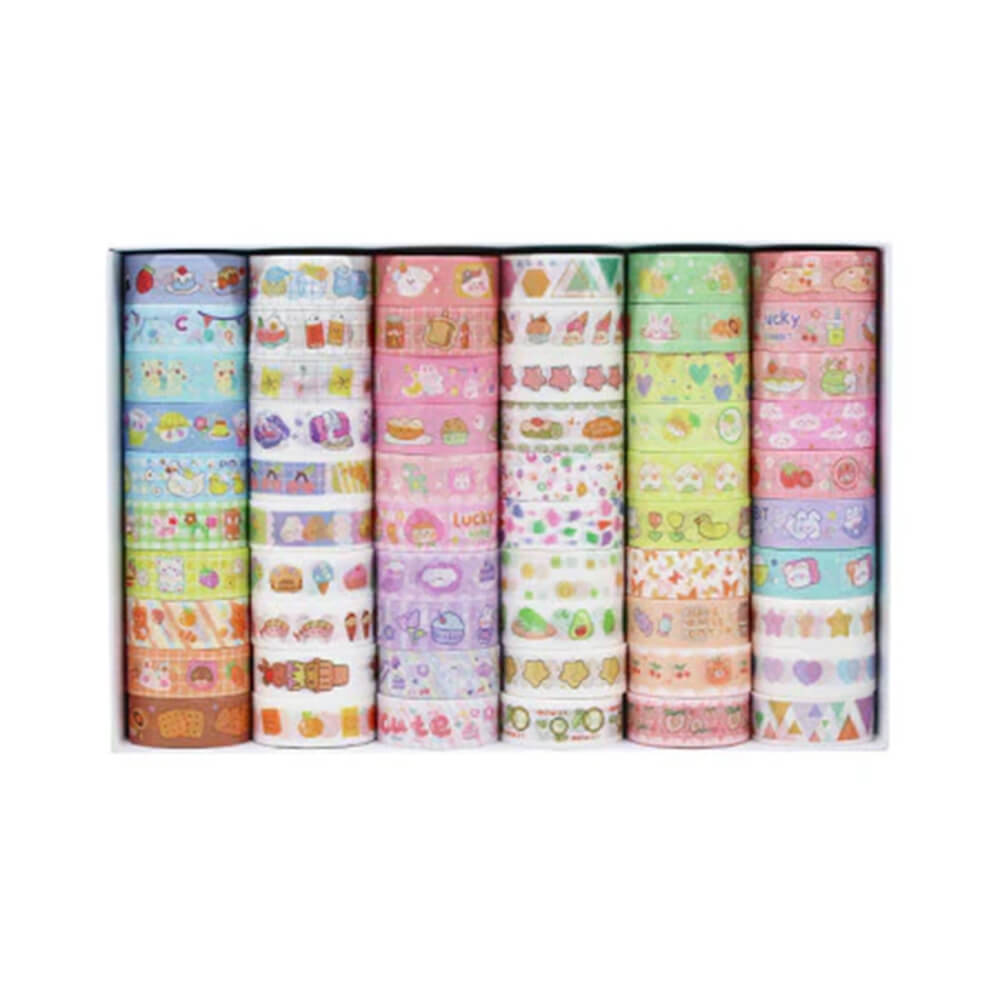 60 ROLLS SET CUTE CARTOON WASHI TAPE SET