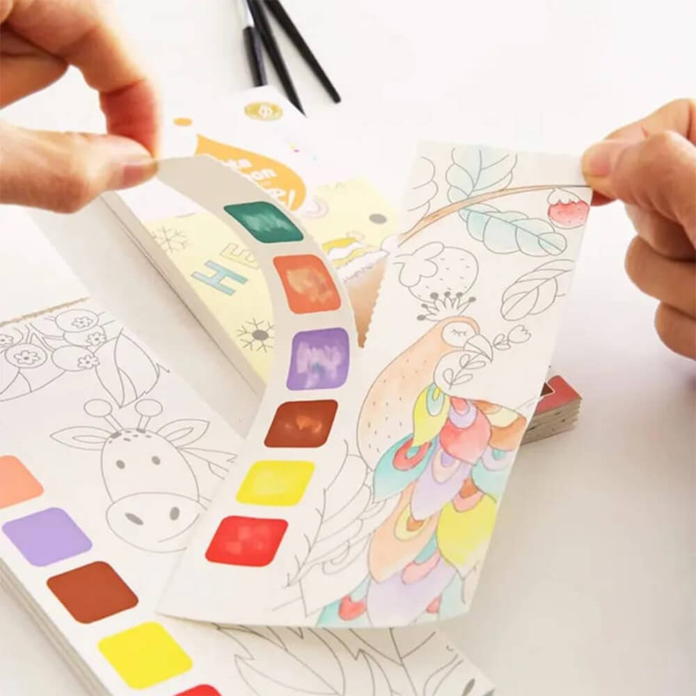 BRUSH & SPLASH WATERCOLOR DOODLE COLORING BOOKS