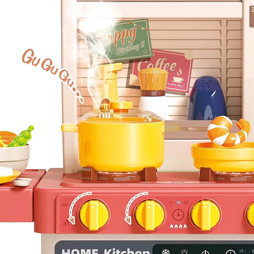 REALISTIC KITCHEN PLAYSET LIGHTS & SOUNDS WITH LOTS OF KITCHEN ACCESSORIES