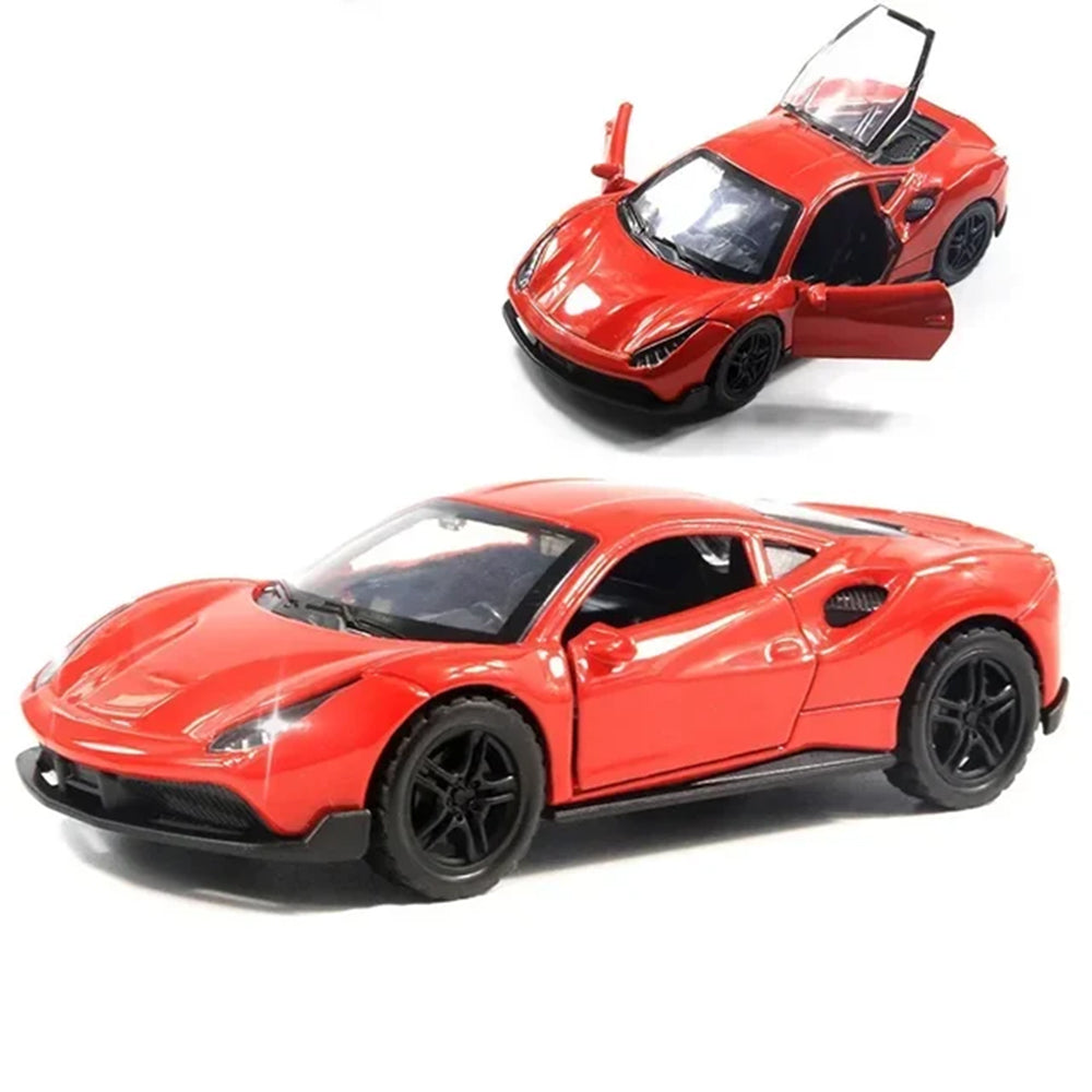 1:36 PULL BACK FERRARI 458 DIECAST METAL ALLOY CAR