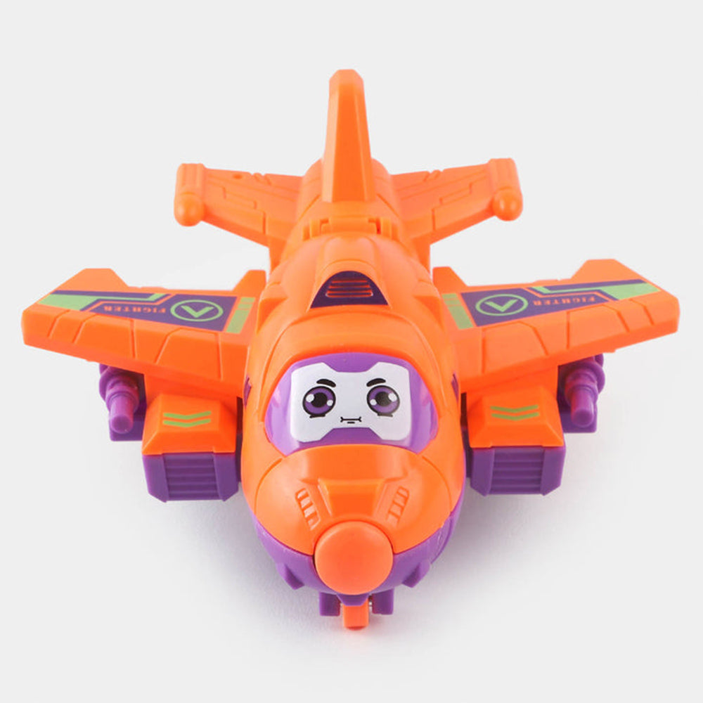 FRICTION TRANSFORM PLANE SMART VEHICLE TOY