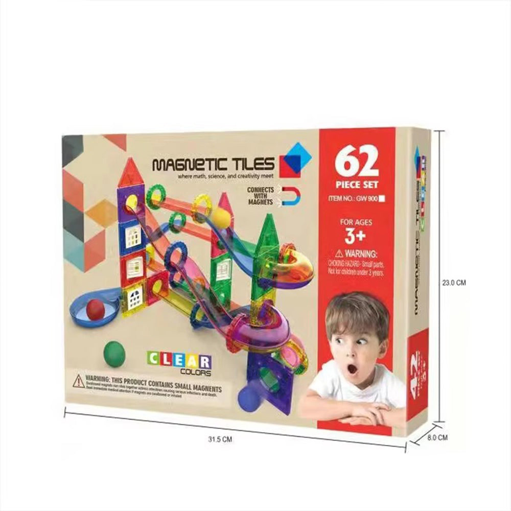 MAGNETIC TILES BRICKS BUILDING BLOCK - 62PCS