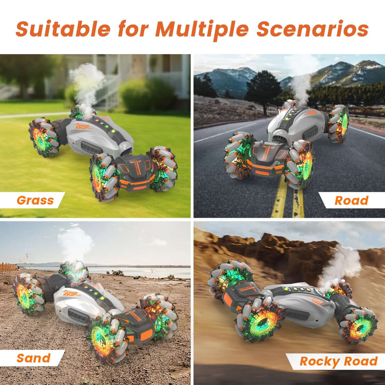 REMOTE & GESTURE CONTROLLED SPRAY STUNT TORSION VEHICLE