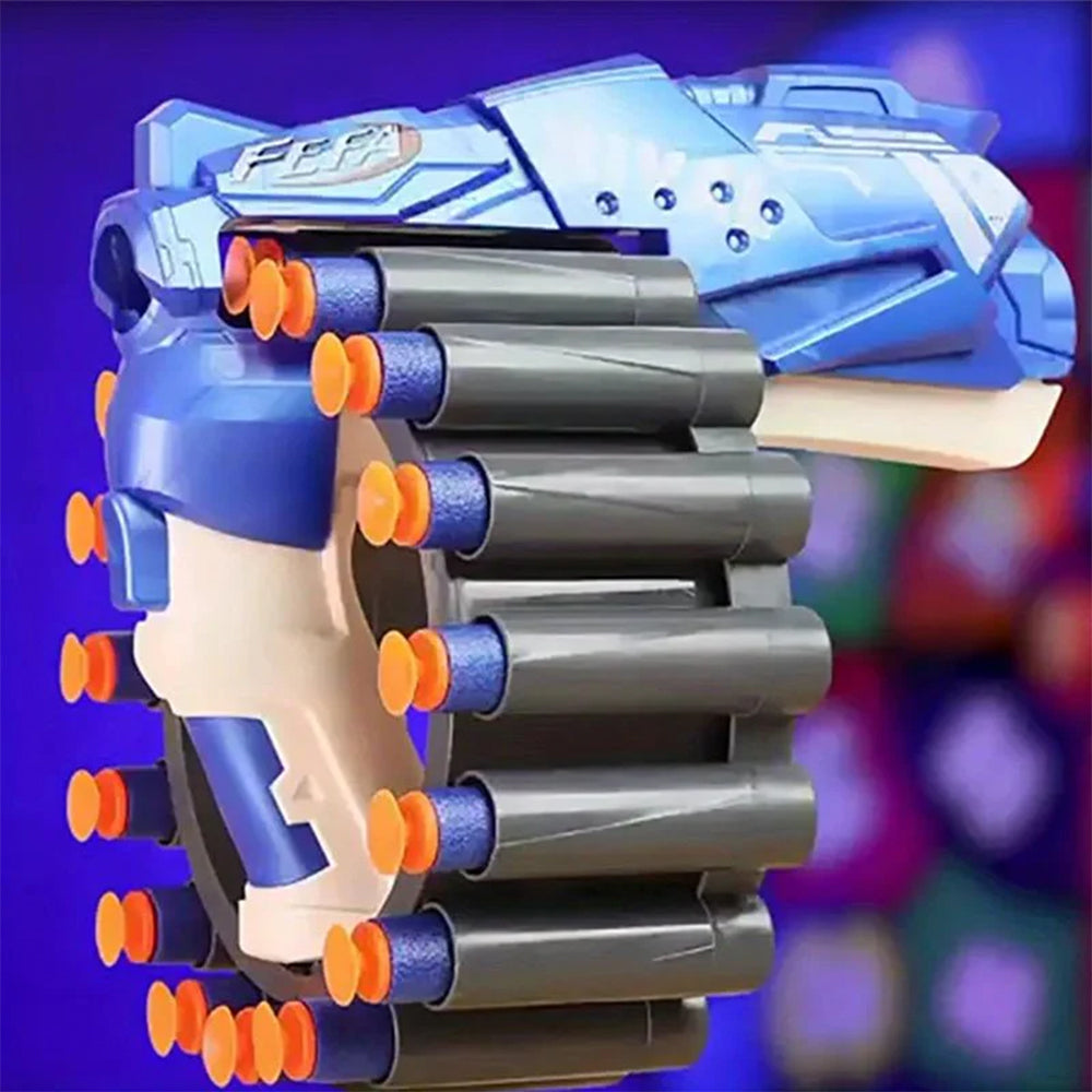 ROTATING SUPER SHOOT ACTION MANUAL SOFT BULLET BLASTER TOY GUN