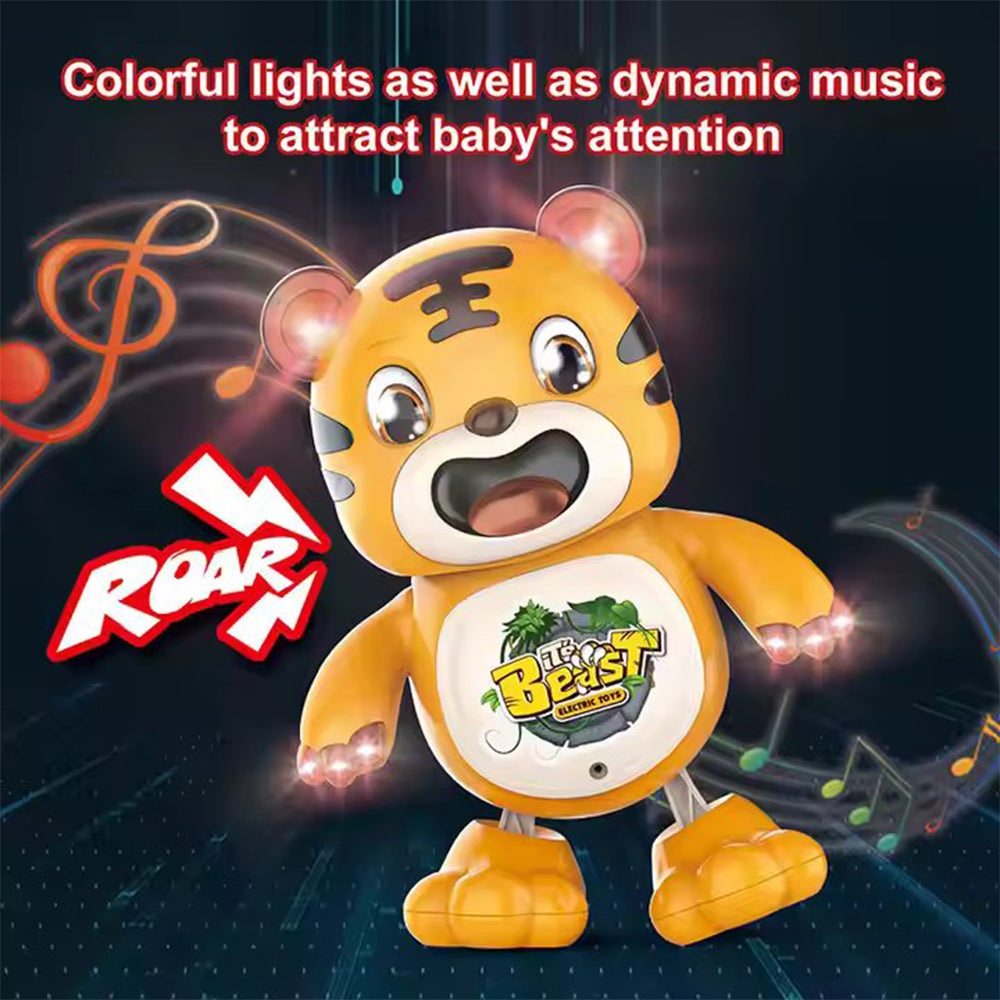 TIGER WITH LIGHT UP WALKING MUSICAL TOY