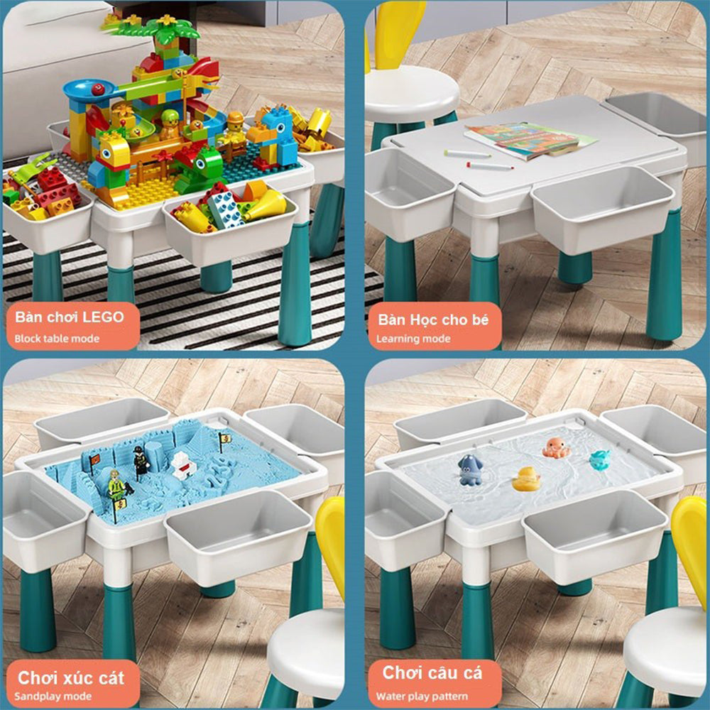 3 in 1 Building Block Table with Chair