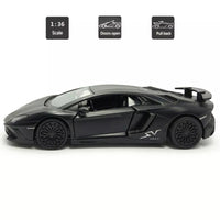 Thumbnail for 1:36 PULL BACK LAMBORGHINI AVENTADOR LP750-4 SV DIECAST METAL ALLOY CAR