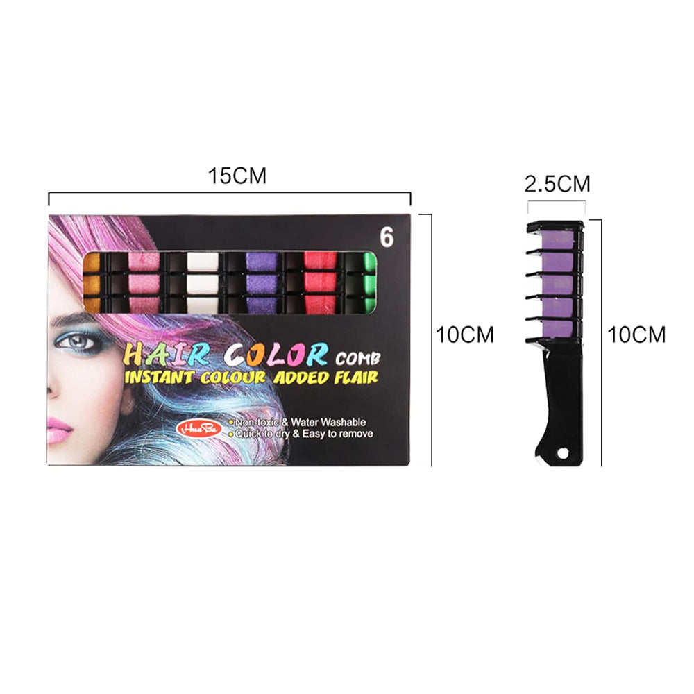 INSTANT BLENDABLE HAIR COLOR COMB - 6 PCS