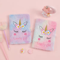 Thumbnail for PLUSH FLUFFY UNICORN NOTEBOOK DIARY