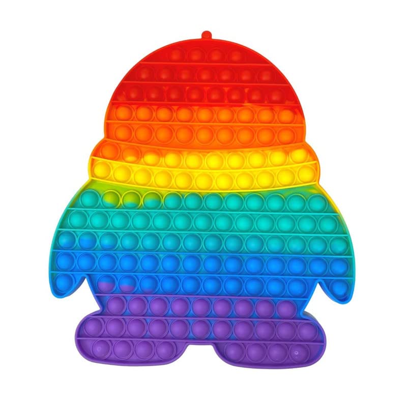 RAINBOW PENGUIN POP IT FIDGET TOY