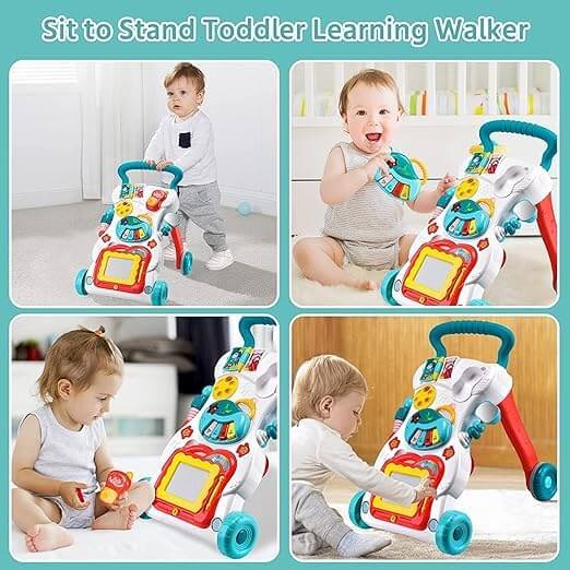 Huanger Education Musical Baby Activity Walker