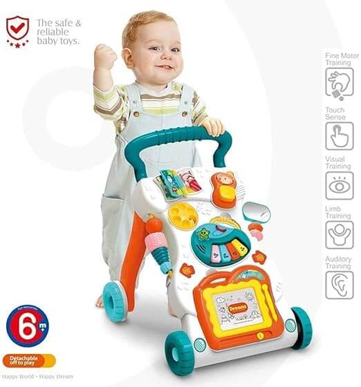 Huanger Education Musical Baby Activity Walker