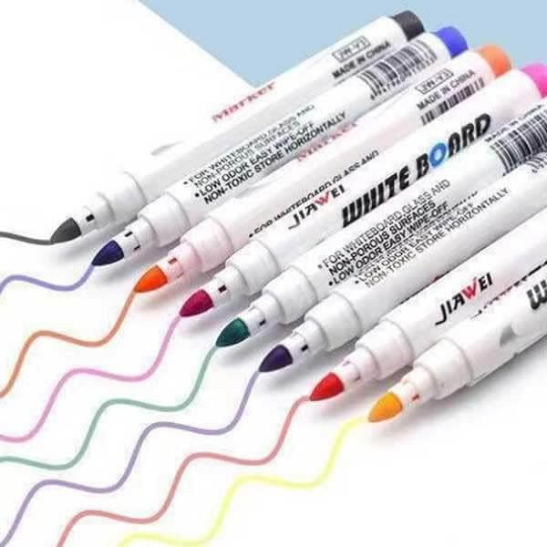 Magical Water Painting Pen, Magical Water Painting Whiteboard Pen, Doodle  Water Floating Pen, Water Writing Mat Pen Doodle Pen whit A Ceramic Spoon  (8