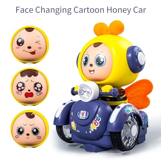 360 ROTATING CARTOON BEE TRANSFORM EXPRESSION TOY