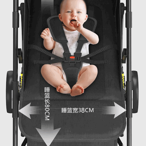 LIGHT-WEIGHT FOLDABLE BABY STROLLER WITH TWO WAY HANDLE