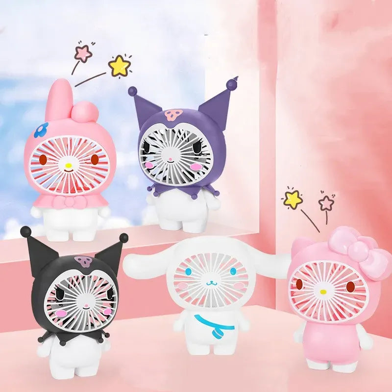 SANRIO HELLO KITTY KUROMI MY MELODY KAWAII MINI CARTOON USB FAN